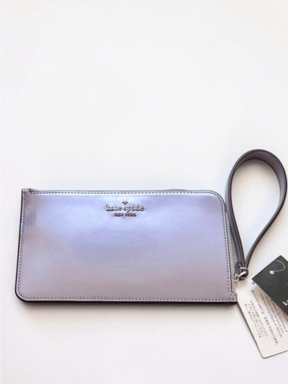 kate spade ♠️ Lucy Wristlet with Strap in candied flower lilac hue NWT